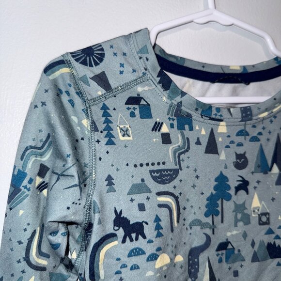 Patagonia Capilene Lightweight Base Layer Top 5T Blue Adventure Print - Picture 2 of 6